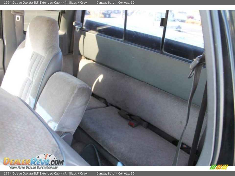 1994 Dodge Dakota SLT Extended Cab 4x4 Black / Gray Photo #16