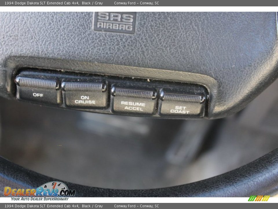 1994 Dodge Dakota SLT Extended Cab 4x4 Black / Gray Photo #19