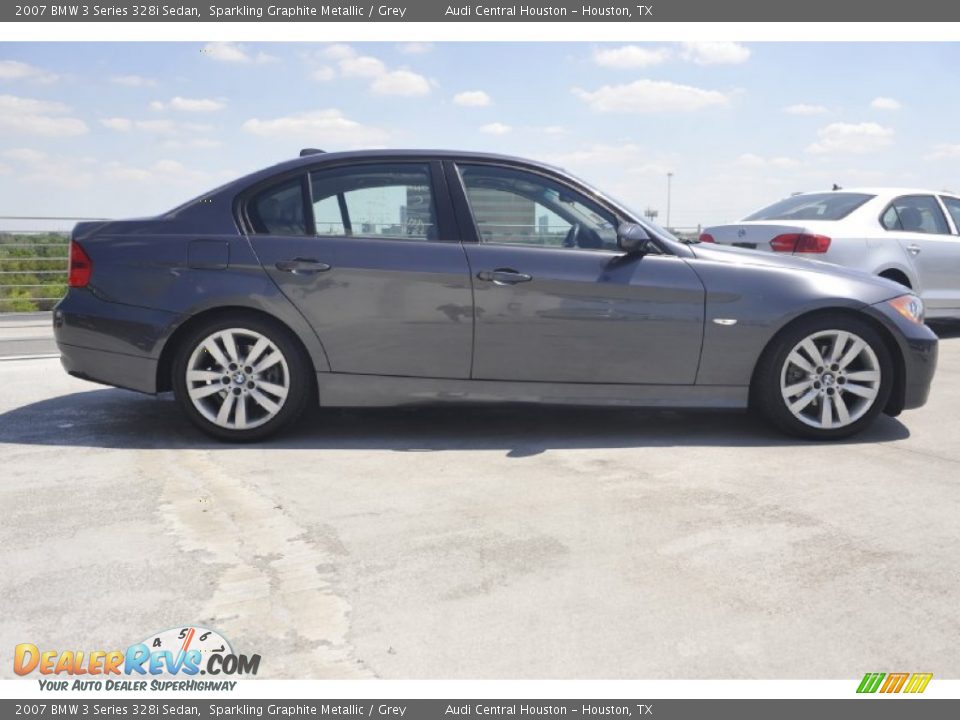 2007 BMW 3 Series 328i Sedan Sparkling Graphite Metallic / Grey Photo #6