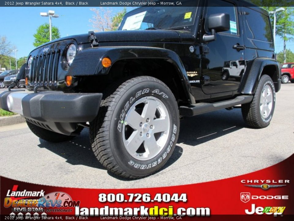 2012 Jeep Wrangler Sahara 4x4 Black / Black Photo #1