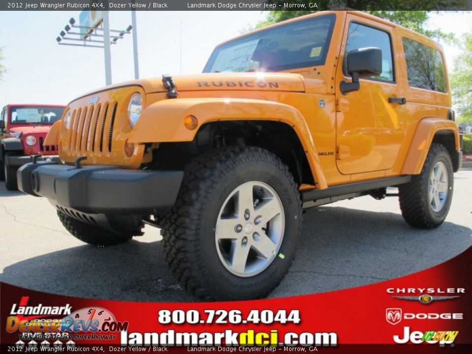 2012 Jeep Wrangler Rubicon 4X4 Dozer Yellow / Black Photo #1
