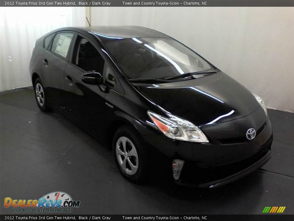 2012 Toyota Prius 3rd Gen Two Hybrid Black / Dark Gray Photo #1