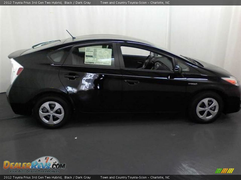 2012 Toyota Prius 3rd Gen Two Hybrid Black / Dark Gray Photo #5