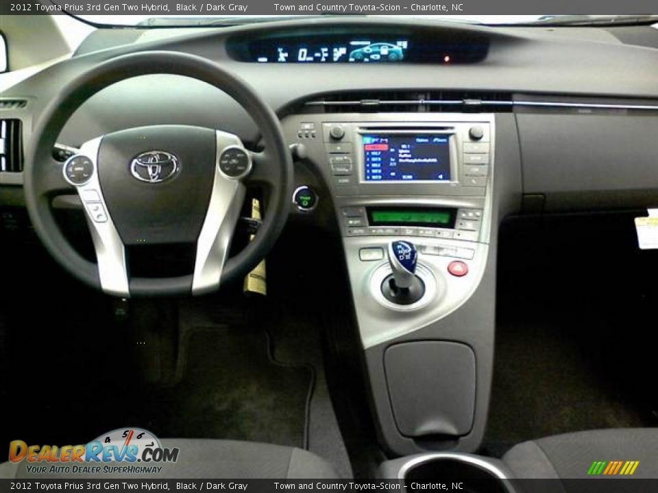 2012 Toyota Prius 3rd Gen Two Hybrid Black / Dark Gray Photo #8