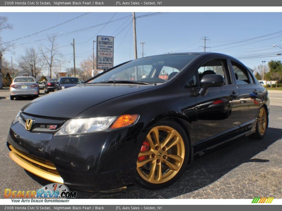 2008 Honda civic si sedan black #3