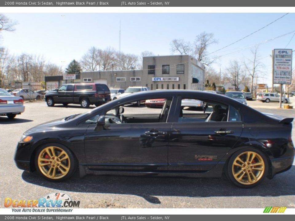 2008 Honda civic si sedan black #2