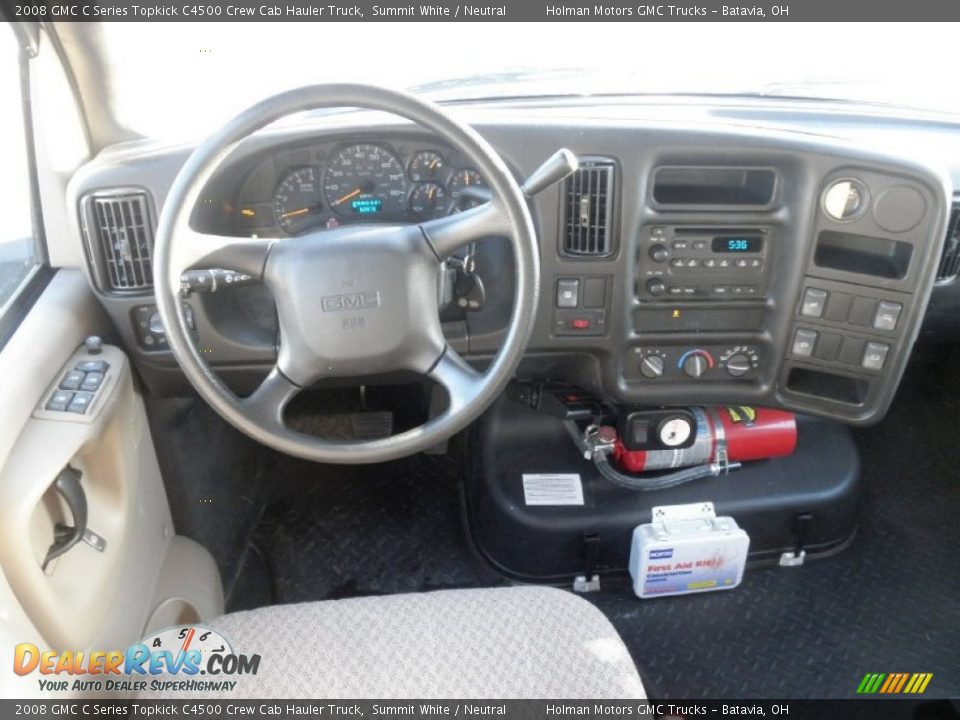 Dashboard of 2008 GMC C Series Topkick C4500 Crew Cab Hauler Truck Photo #12