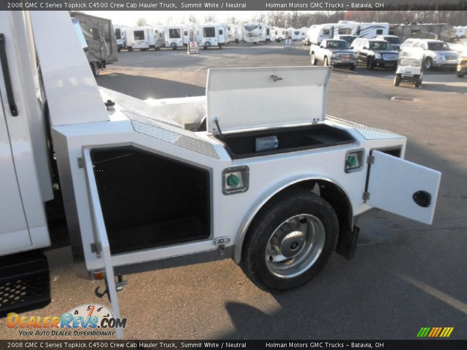 Summit White 2008 GMC C Series Topkick C4500 Crew Cab Hauler Truck Photo #14