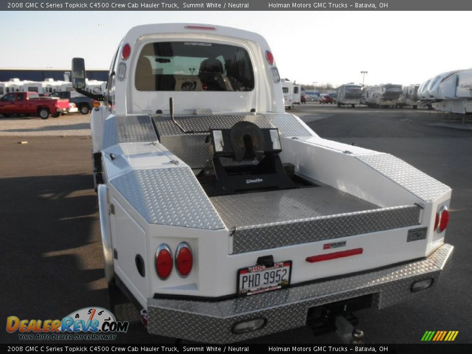 2008 GMC C Series Topkick C4500 Crew Cab Hauler Truck Summit White / Neutral Photo #18