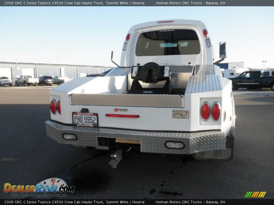 Summit White 2008 GMC C Series Topkick C4500 Crew Cab Hauler Truck Photo #19