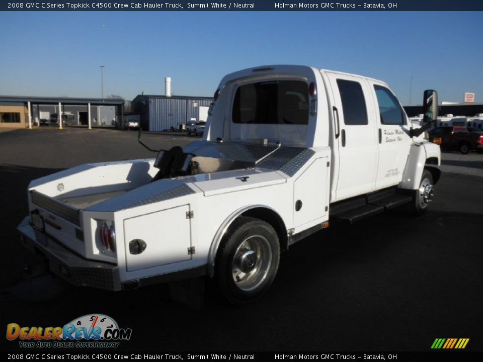 2008 GMC C Series Topkick C4500 Crew Cab Hauler Truck Summit White / Neutral Photo #23