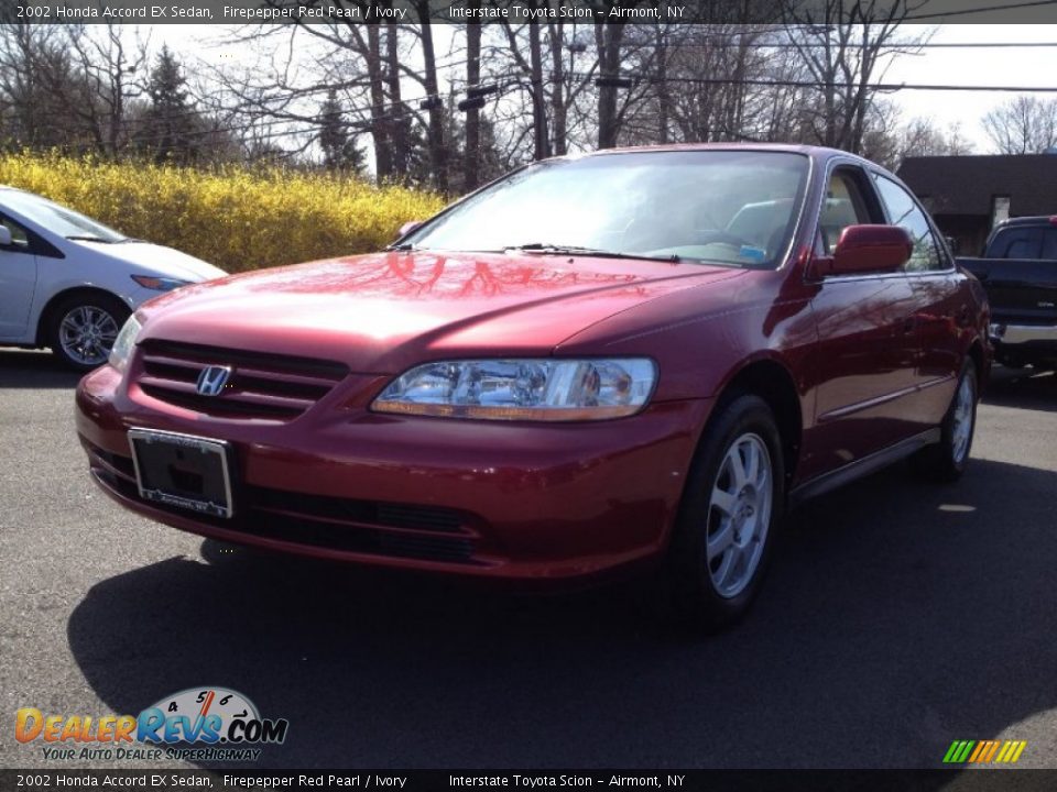 2002 Honda Accord EX Sedan Firepepper Red Pearl / Ivory Photo #1