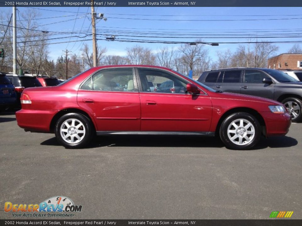 2002 Honda Accord EX Sedan Firepepper Red Pearl / Ivory Photo #4