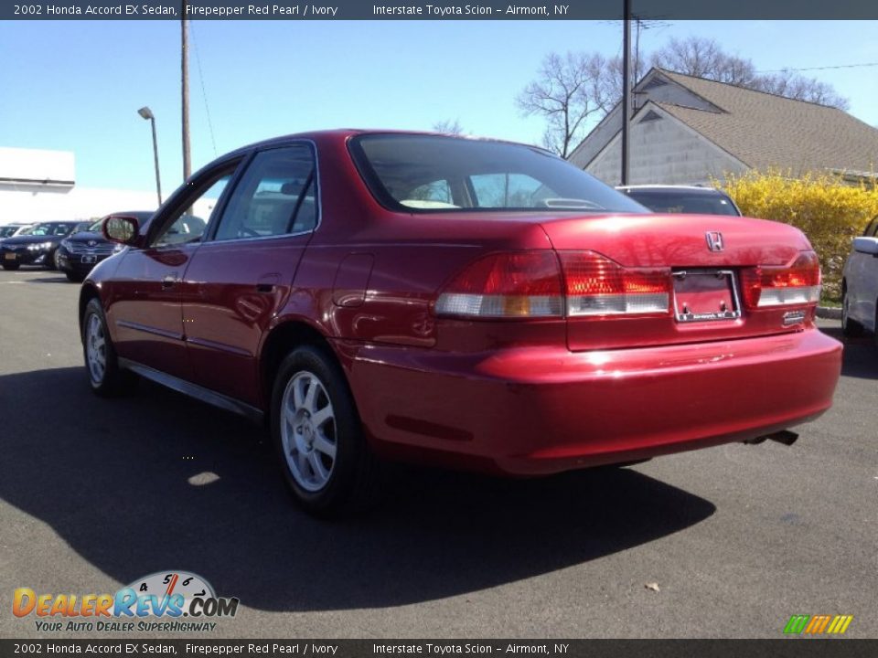 2002 Honda Accord EX Sedan Firepepper Red Pearl / Ivory Photo #7