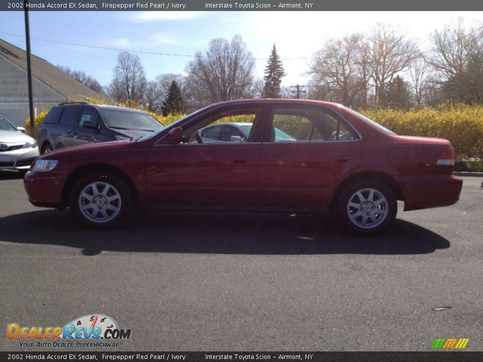 2002 Honda Accord EX Sedan Firepepper Red Pearl / Ivory Photo #8