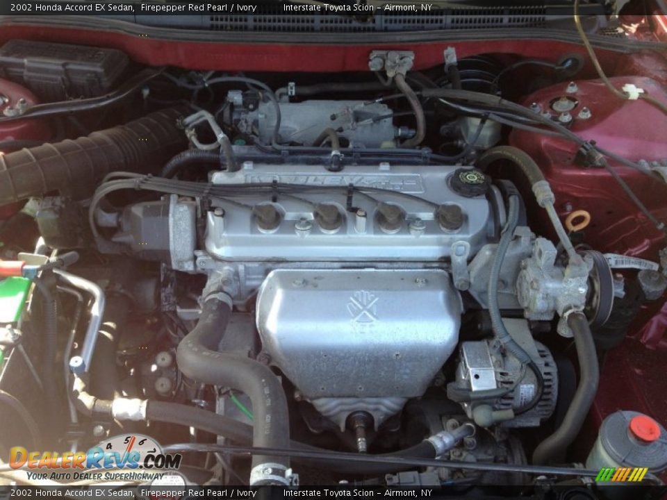 2002 Honda Accord EX Sedan Firepepper Red Pearl / Ivory Photo #12