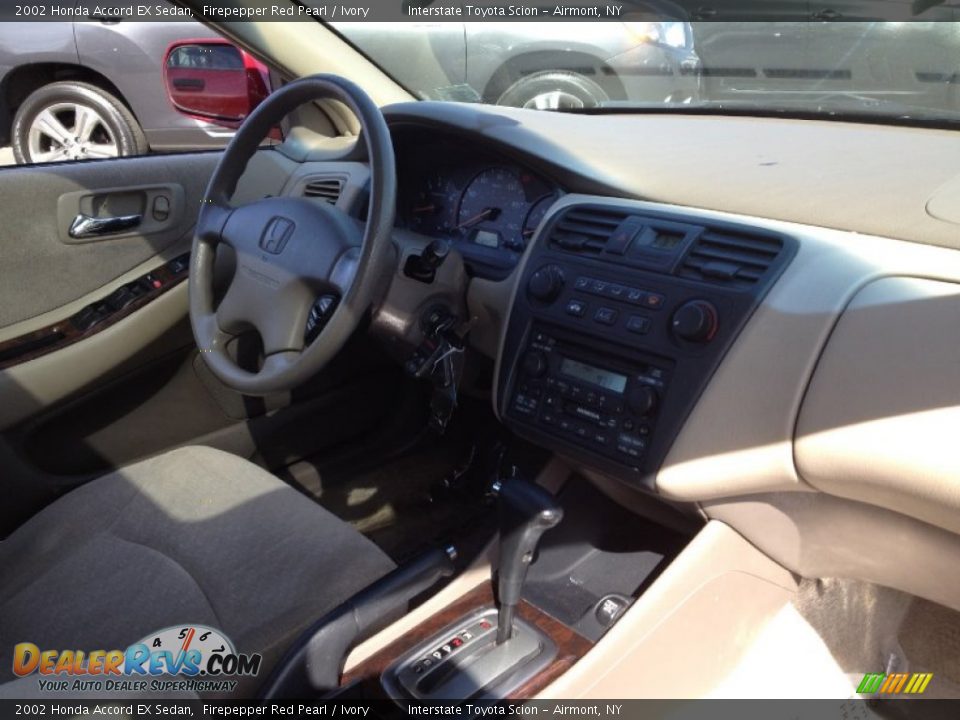 2002 Honda Accord EX Sedan Firepepper Red Pearl / Ivory Photo #16