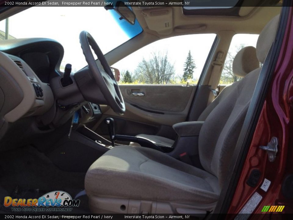 2002 Honda Accord EX Sedan Firepepper Red Pearl / Ivory Photo #18