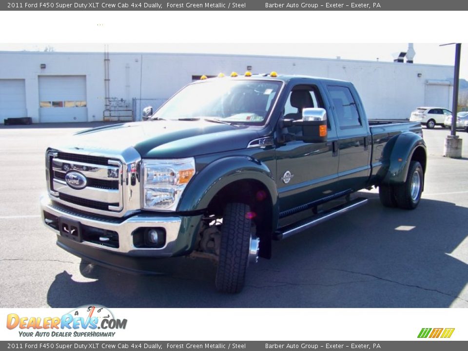 2011 Ford F450 Super Duty XLT Crew Cab 4x4 Dually Forest Green Metallic / Steel Photo #1