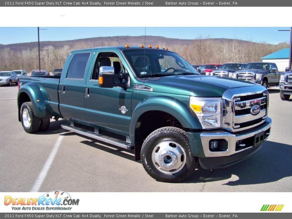 Front 3/4 View of 2011 Ford F450 Super Duty XLT Crew Cab 4x4 Dually Photo #3