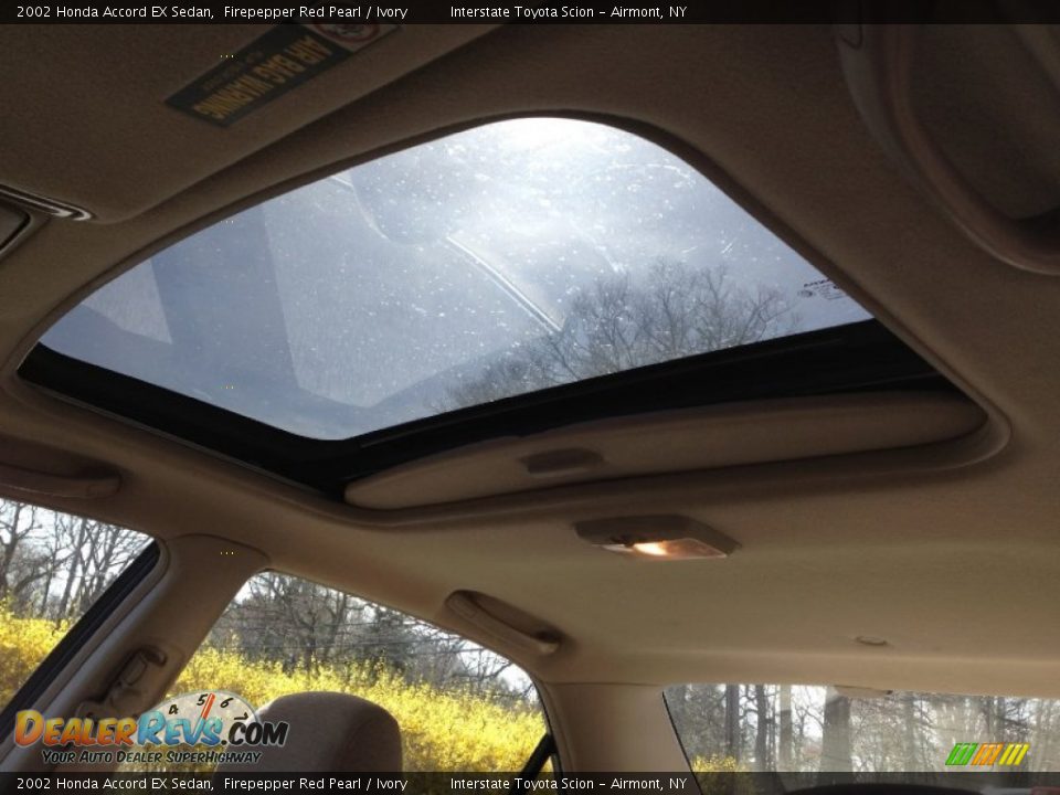 2002 Honda Accord EX Sedan Firepepper Red Pearl / Ivory Photo #22