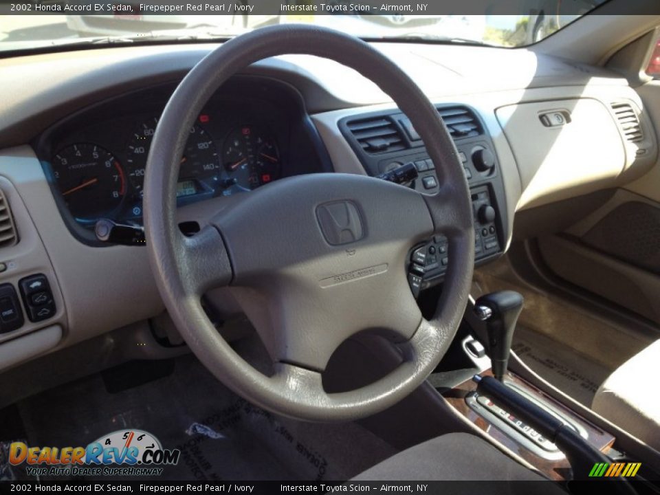 2002 Honda Accord EX Sedan Firepepper Red Pearl / Ivory Photo #23