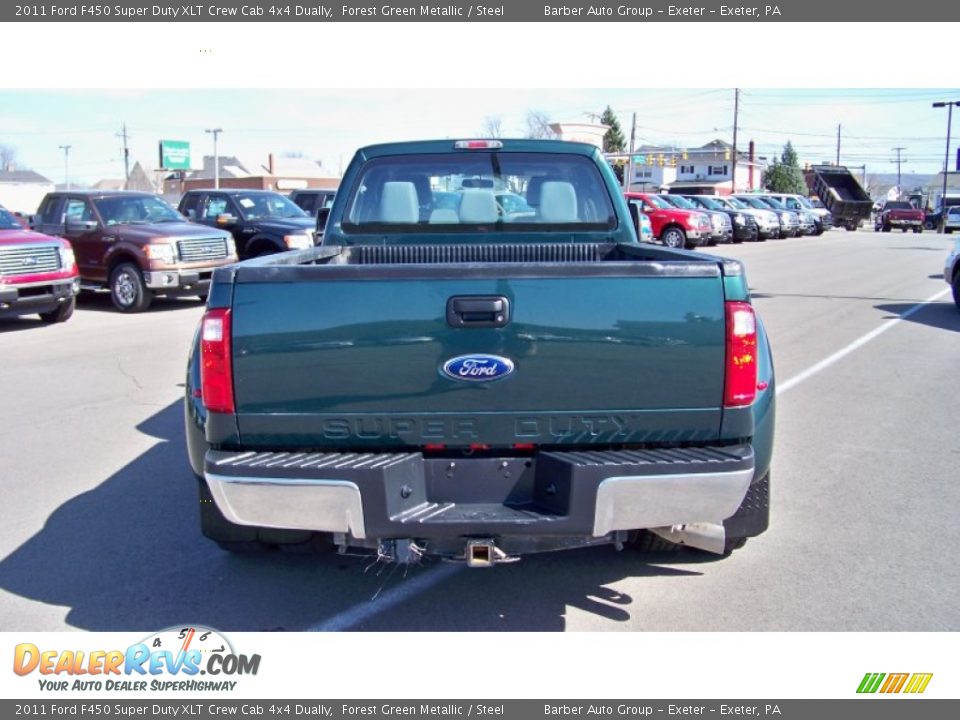 2011 Ford F450 Super Duty XLT Crew Cab 4x4 Dually Forest Green Metallic / Steel Photo #6