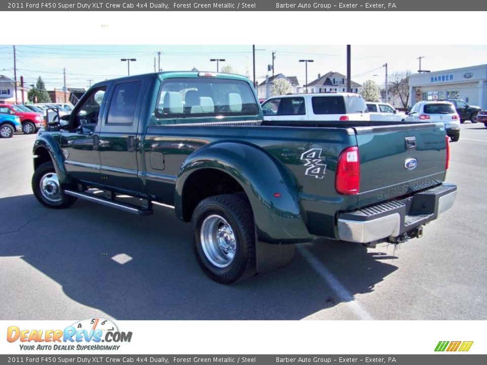 2011 Ford F450 Super Duty XLT Crew Cab 4x4 Dually Forest Green Metallic / Steel Photo #7