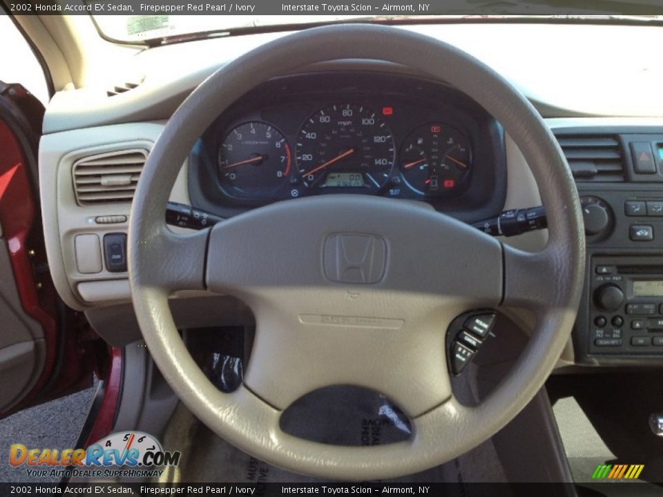2002 Honda Accord EX Sedan Firepepper Red Pearl / Ivory Photo #26