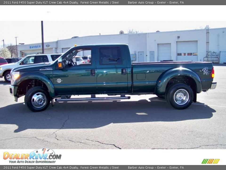 2011 Ford F450 Super Duty XLT Crew Cab 4x4 Dually Forest Green Metallic / Steel Photo #8