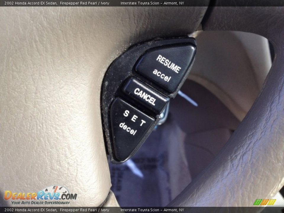 2002 Honda Accord EX Sedan Firepepper Red Pearl / Ivory Photo #27