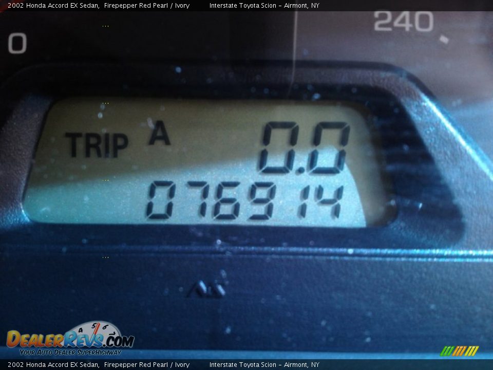 2002 Honda Accord EX Sedan Firepepper Red Pearl / Ivory Photo #28