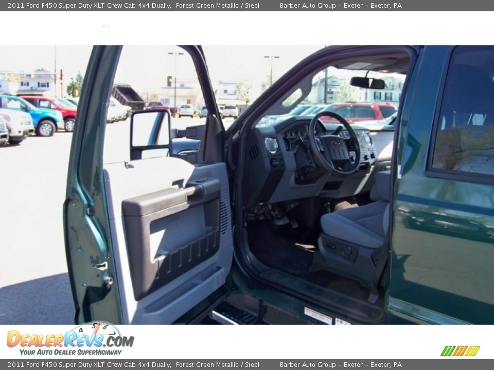 2011 Ford F450 Super Duty XLT Crew Cab 4x4 Dually Forest Green Metallic / Steel Photo #11