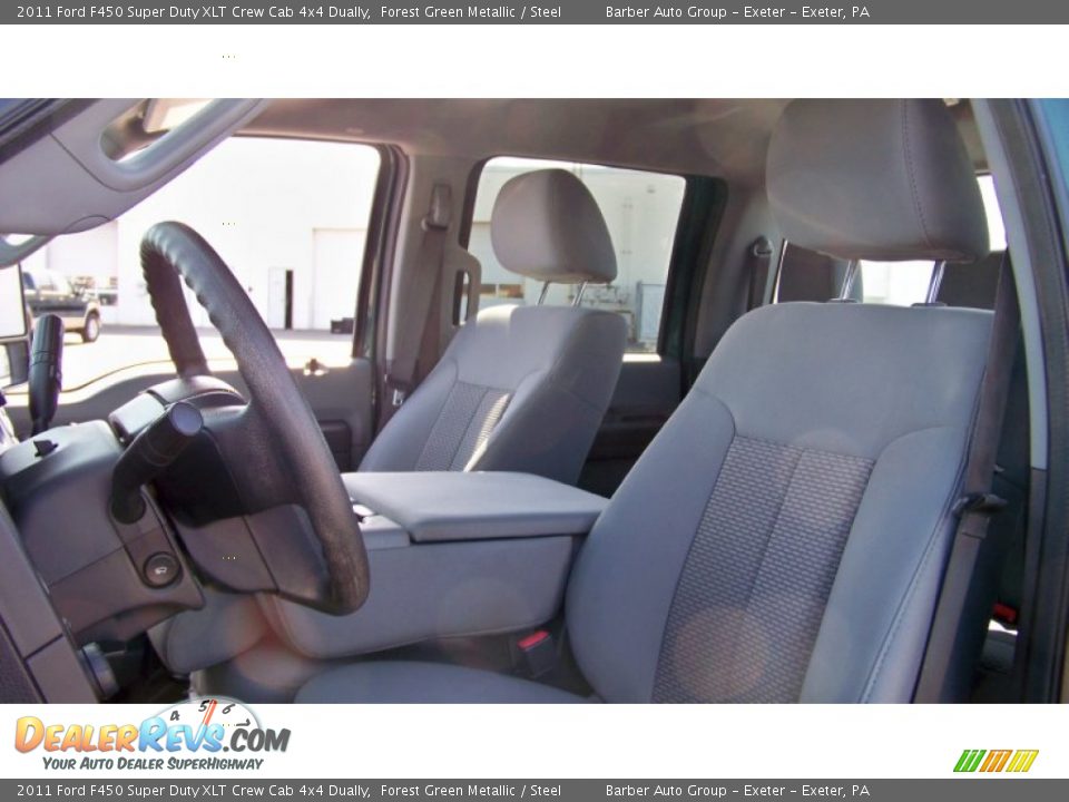 2011 Ford F450 Super Duty XLT Crew Cab 4x4 Dually Forest Green Metallic / Steel Photo #12