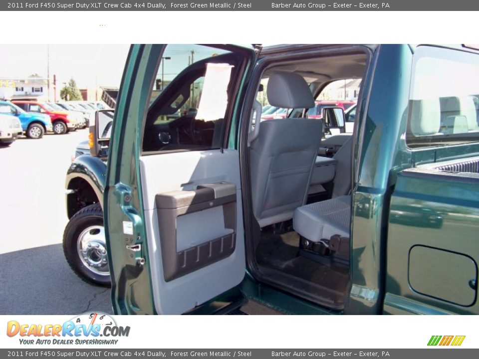 2011 Ford F450 Super Duty XLT Crew Cab 4x4 Dually Forest Green Metallic / Steel Photo #14