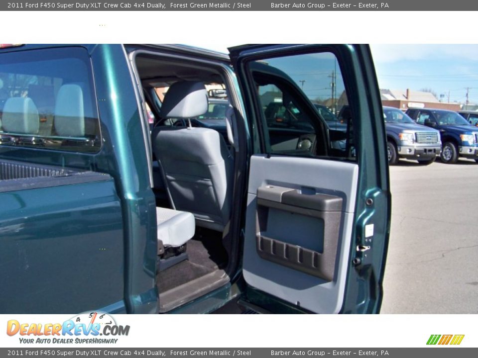 2011 Ford F450 Super Duty XLT Crew Cab 4x4 Dually Forest Green Metallic / Steel Photo #16