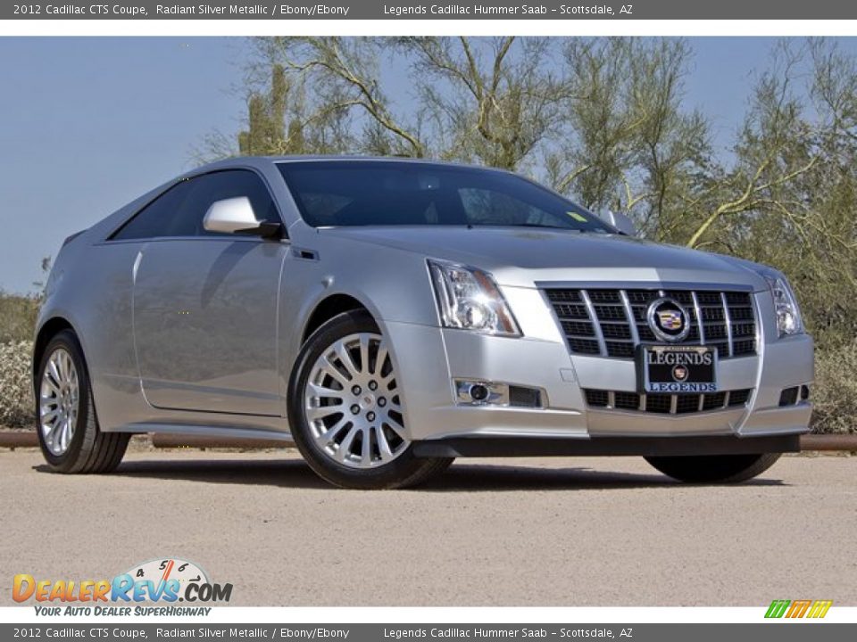 2012 Cadillac CTS Coupe Radiant Silver Metallic / Ebony/Ebony Photo #5