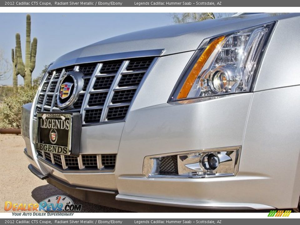 2012 Cadillac CTS Coupe Radiant Silver Metallic / Ebony/Ebony Photo #13