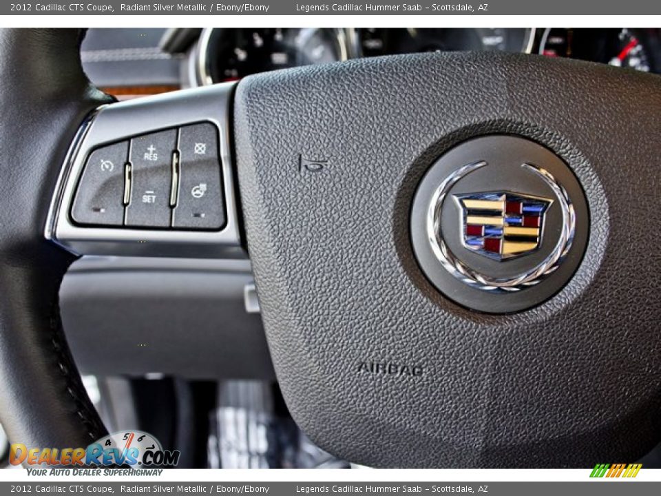 2012 Cadillac CTS Coupe Radiant Silver Metallic / Ebony/Ebony Photo #18