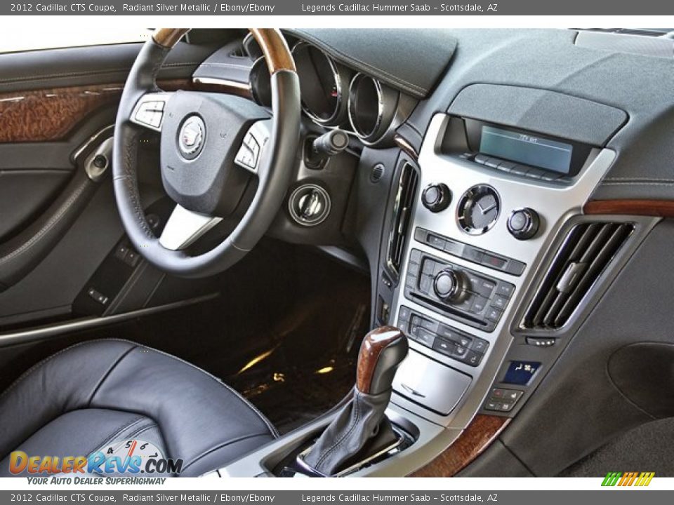 2012 Cadillac CTS Coupe Radiant Silver Metallic / Ebony/Ebony Photo #21