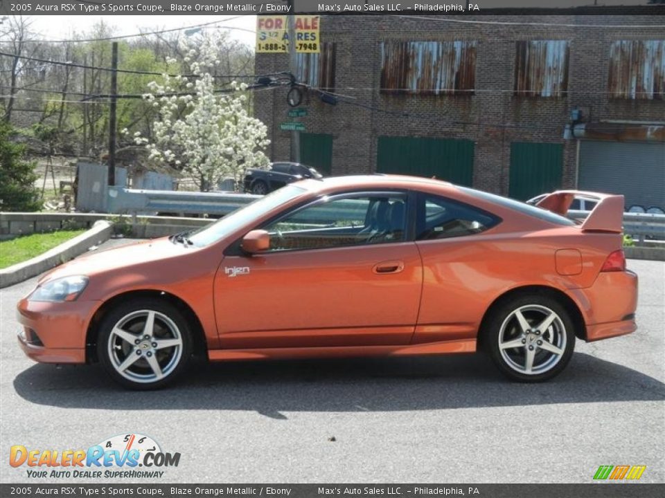 Blaze Orange Metallic 2005 Acura RSX Type S Sports Coupe Photo #32