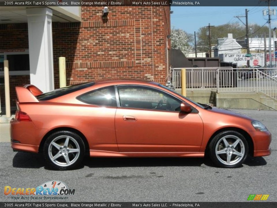 Blaze Orange Metallic 2005 Acura RSX Type S Sports Coupe Photo #34