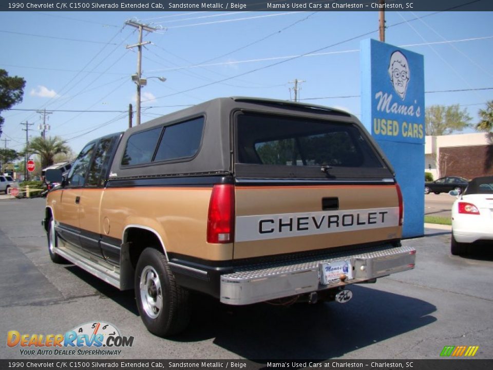 1990 Chevrolet C/K C1500 Silverado Extended Cab Sandstone Metallic / Beige Photo #7