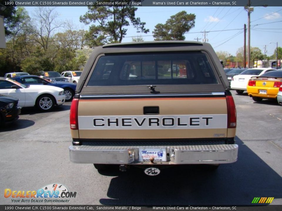 1990 Chevrolet C/K C1500 Silverado Extended Cab Sandstone Metallic / Beige Photo #8