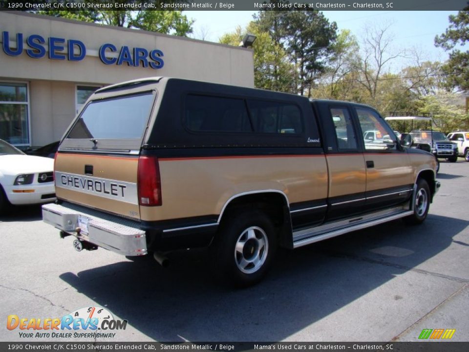 1990 Chevrolet C/K C1500 Silverado Extended Cab Sandstone Metallic / Beige Photo #9