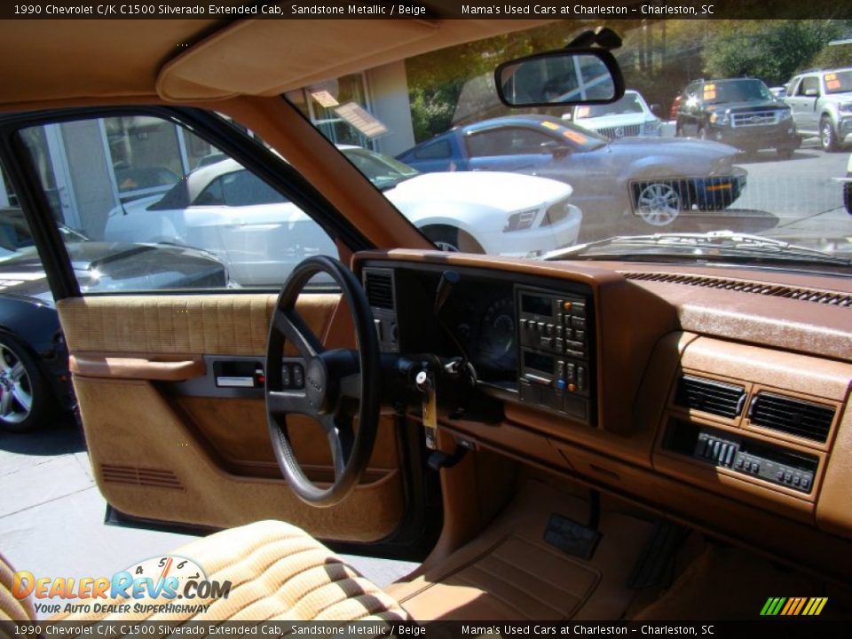 1990 Chevrolet C/K C1500 Silverado Extended Cab Sandstone Metallic / Beige Photo #13