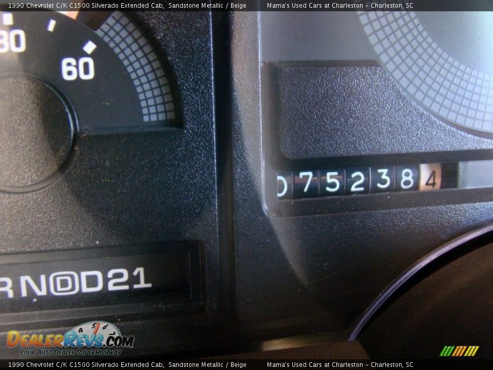 1990 Chevrolet C/K C1500 Silverado Extended Cab Sandstone Metallic / Beige Photo #22