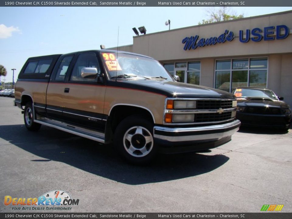 1990 Chevrolet C/K C1500 Silverado Extended Cab Sandstone Metallic / Beige Photo #26