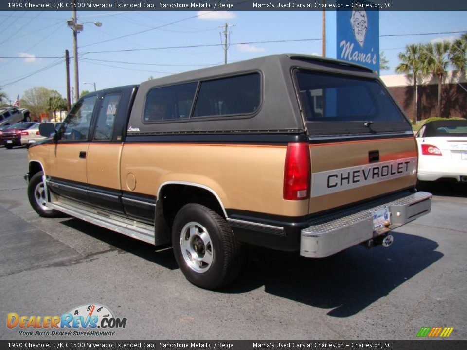 1990 Chevrolet C/K C1500 Silverado Extended Cab Sandstone Metallic / Beige Photo #28