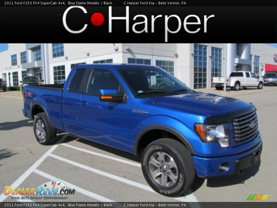 2011 Ford F150 FX4 SuperCab 4x4 Blue Flame Metallic / Black Photo #1